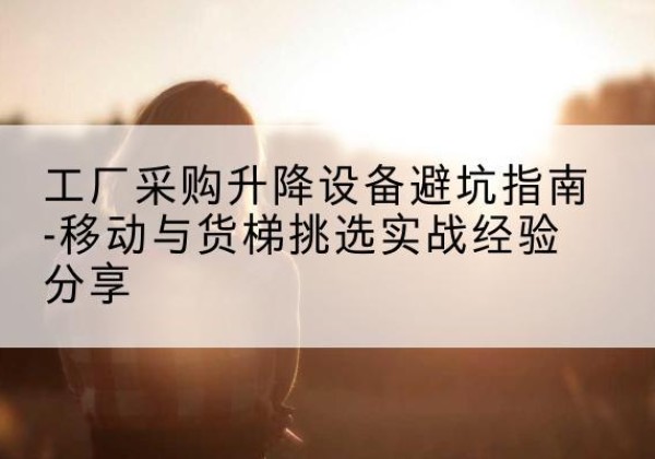 顺城移动式升降机怎么选-工厂采购升降设备避坑指南-移动与货梯挑选实战经验分享
