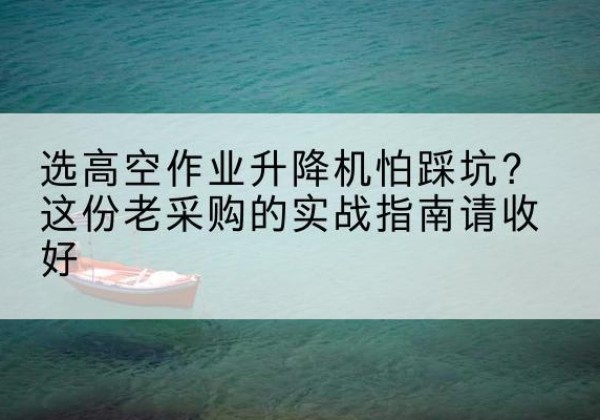 顺城高空作业升降机厂家推荐-选高空作业升降机怕踩坑？这份老采购的实战指南请收好